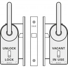Cavilock<br />CL100B3016 - Cavity Sliders CL100 ADA Indicator Lock - Left Hand - Satin Chrome