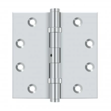 Deltana<br />DSB45NB - 4 1/2" X 4 1/2" Square Hinge PAIR, Solid Brass, Heavy Duty Ball Bearing, Non-Removable Pin