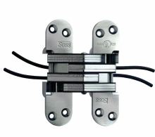 Soss Invisible Hinges<br />220ASPT - Model 220ASPT Alloy Steel Power Transfer Invisible Hinge