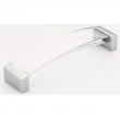 Schaub<br />320-26-CL - Positano Pull, Arched, Polished Chrome, Clear, 128 mm