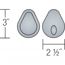 Ashley Norton - 4140 - 3" x 2 1/2" Traditional Oval Single Cylinder Deadbolt