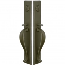Emtek - 453636 - Rectangular Full Length Grip by Grip Entrance Handleset - Single Cylinder