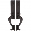 Emtek<br />454515 - Rectangular Monolithic Grip by Grip Entrance Handleset - Double Cylinder