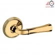 Baldwin<br />5113.031.PASS IN STOCK - 5113 Lever w/ 5078 Rose - Passage Set, Non-Lacquered Brass Finish 5113031PASS Quick Ship