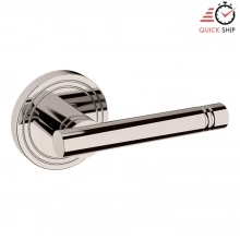 Baldwin - 5138.055.PASS IN STOCK - 5138 Lever w/ 5047 Rose - Passage Set, Lifetime Polished Nickel Finish 5138055PASS Quick Ship