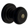 Baldwin<br />5210.190 - Colonial Knob - Keyed Entry with Classic Rose, Satin Black Finish 5210190 Quick Ship
