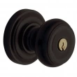 Baldwin<br />5210.402 - Colonial Knob - Keyed Entry with Classic Rose - Distressed Oil-Rubbed Bronze Finish 5210402 Quick Ship