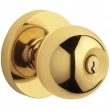 Baldwin<br />5215.031 - Modern Knob - Keyed Entry with Contemporary Rose, Non-Lacquered Brass Finish 5215031 Quick Ship