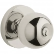 Baldwin<br />5215.055 - Modern Knob - Keyed Entry with Contemporary Rose, Lifetime Polished Nickel Finish 5215055 Quick Ship