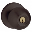 Baldwin<br />5215.102 - Modern Knob - Keyed Entry with Contemporary Rose, Oil-Rubbed Bronze Finish 5215102 Quick Ship
