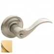 Baldwin<br />5255.044 - Wave Lever w/ Classic Rose - Keyed Entry - Lifetime Satin Brass 5255044 Quick Ship