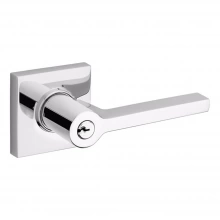 Baldwin - 5285.260 - Square Lever w/ Square Rose - Keyed Entry - Polished Chrome 5285260 Quick Ship