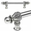 Carpe Diem Cabinet Knobs<br />822S   11-5/8"  - Acanthus Romanesque style 8" c to c long pull; 1/2" smooth bar