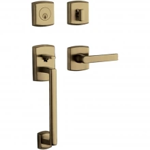 Baldwin - 85386 RENT - Soho Sectional Single Cylinder RH Entry Handleset with Lever 85386RENT Quick Ship