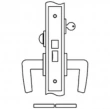 Accurate<br />8724 - Dormitory Narrow Backset Lock with Narrow Faceplate