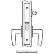 Accurate<br />8745 - Classroom Narrow Backset Lock with Narrow Faceplate