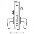Accurate<br />8849 - Entrance or Apartment Narrow Backset Lock