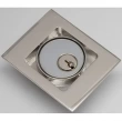 Accurate<br />FC2348C - Square 2 13/16" x 2 1/4" Flush Pull with Cylinder Hole, Concealed Screws