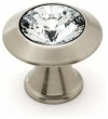 Alno<br />C214-CLR/SN - 1 1/4" Art Deco Crystal Knob