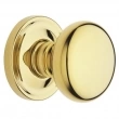 Baldwin<br />5015.003 Includes roses, latch, D strike, 2 1/8" p - Classic Knob Set with 5048 Rose - Lifetime Polished Brass 5015003 Quick Ship
