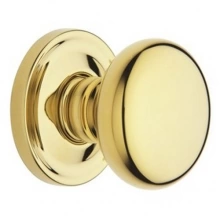 Baldwin - 5015.031 - Classic Knob Set with 5048 Rose - Non-Lacquered Brass 5015031 Quick Ship