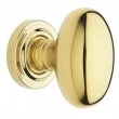 Baldwin<br />5025.031 - Egg Knob Set with 5048 Rose - Non-Lacquered Brass 5025031 Quick Ship