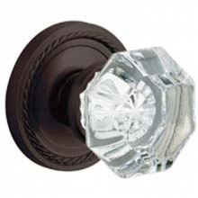 Baldwin - 5080.102 w/ 5004 Rose - FILMORE CRYSTAL KNOB WITH 5004 ROPE ROSE - Oil Rubbed Bronze 5080102