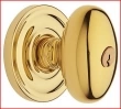 Baldwin<br />5225.003 - Egg Knob - Keyed Entry with Classic Rose, Lifetime Polished Brass Finish 5225003 Quick Ship