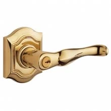Baldwin - 5237.031 - Bethpage Lever w/ Bethpage Rose - Keyed Entry - Non-Lacquered Brass 5237031 Quick Ship