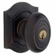 Baldwin<br />5237.102. - BETHPAGE KNOB W/ BETHPAGE ROSE - KEYED ENTRY - OIL RUBBED BRONZE 5237102 Quick Ship