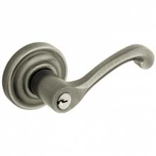Baldwin<br />5245.076 - Classic Lever w/ Classic Rose - Keyed Entry - Lifetime (PVD) Graphite Nickel 5245076 Quick Ship