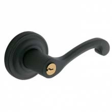 Baldwin<br />5245.190 - Classic Lever w/ Classic Rose - Keyed Entry - Satin Black 5245190 Quick Ship