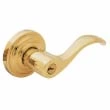 Baldwin<br />5255.003 - Wave Lever w/ Classic Rose - Keyed Entry - Lifetime Polished Brass 5255003 Quick Ship