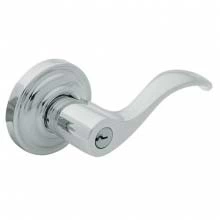 Baldwin - 5255.260 - Wave Lever w/ Classic Rose - Keyed Entry - Polished Chrome 5255260 Quick Ship