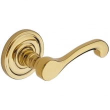 Baldwin - 5445V.003. - Classic Lever With 5048 Rose - Polished Brass 5445V003 Quick Ship