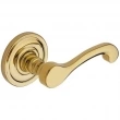 Baldwin<br />5445V.031. - Classic Lever With 5048 Rose - Non-Lacquered Brass 5445V031 Quick Ship