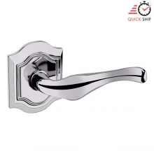 Baldwin - 5447V.260.PASS IN STOCK - 5447V Bethpage Lever with R027 Rose - Passage Set, Polished Chrome Finish 5447V260PASS Quick Ship