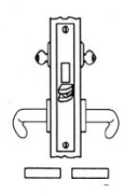 Baldwin - G6390 - STORE DOOR MORTISE LOCK - ANSI F14 - 2 1/2" BACKSET