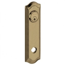 Baldwin - R029.050 - 10" BETHPAGE ROSE - ENTRY OR PASSAGE/PRIVACY - SATIN BRASS AND BLACK R029050