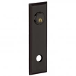 Baldwin<br />R035.102 - 10" RECTANGULAR ROSE - ENTRY OR PASSAGE/PRIVACY - OIL RUBBED BRONZE R035102
