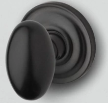 Baldwin - 5025.102 - Egg Knob Set with 5048 Rose - Oil Rubbed Bronze 5025102 Quick Ship
