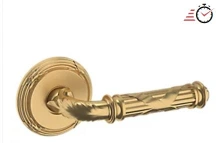 Baldwin - 5122.033.PASS IN STOCK - 5122 Lever w/ 5021 Rose - Passage Set, Vintage Brass Finish 5122033PASS Quick Ship