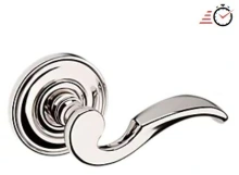 Baldwin - 5152.055.PASS IN STOCK - 5152 Lever w/5017 Rose - Passage Set, Lifetime (PVD) Polished Nickel Finish 5152055PASS Quick Ship