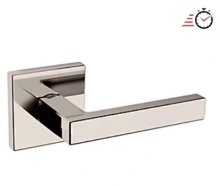 Baldwin - L023.055.PASS IN STOCK - L023 Lever w/ R017 Rose - Passage Set, Lifetime (PVD) Polished Nickel Finish L023055PASS Quick Ship