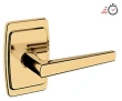 Baldwin<br />L024.003.PASS IN STOCK - L024 Lever w/ R046 Rose - Passage Set, Lifetime Polished Brass Finish L024003PASS Quick Ship