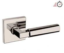 Baldwin - L029.055.PASS IN STOCK - L029 Lever w/ R017 Rose - Passage Set, Lifetime (PVD) Polished Nickel Finish L029055PASS Quick Ship