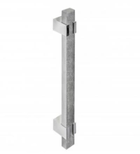 First Impressions Custom Door Pulls<br />BLR150 SMTSS4 - Blueridge 150 - Door Pull - Tubular Smooth Rectangular Grip with 1-1/2" Face and Clamp Mounts in Stainless Steel