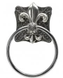 Carpe Diem Cabinet Knobs<br />7733  5-3/4" - Versailles full towel ring with Swarovski Crystals 