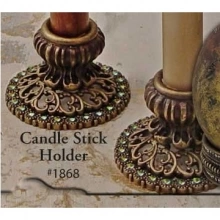 Carpe Diem Cabinet Knobs - 1868 CD - 1868 CACHE II SMALL CANDLE STICK HOLDER WITH SWAROVSKI CRYSTALS
