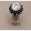 Carpe Diem Cabinet Knobs<br />865 CD - 865  Cach&eacute; small round knob with Swarovski Crystals